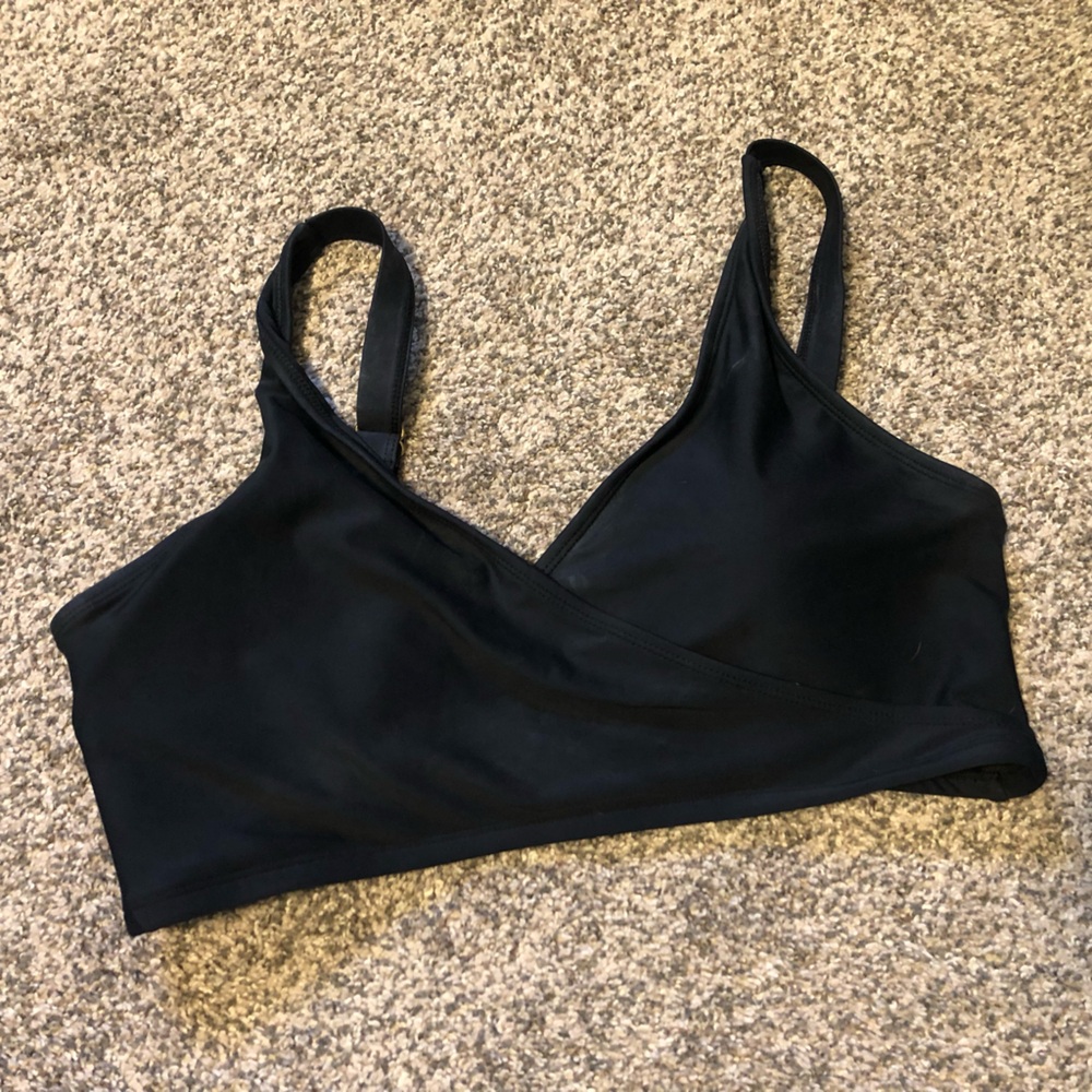 Kindred Bravely Black Strappy Bikini Top for nursing